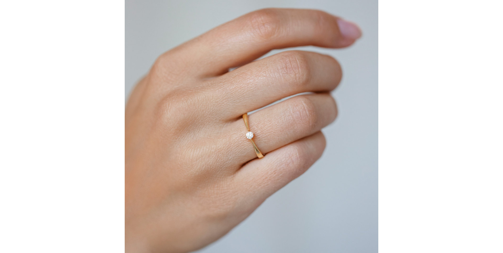 Prsten s diamantem Made with Love