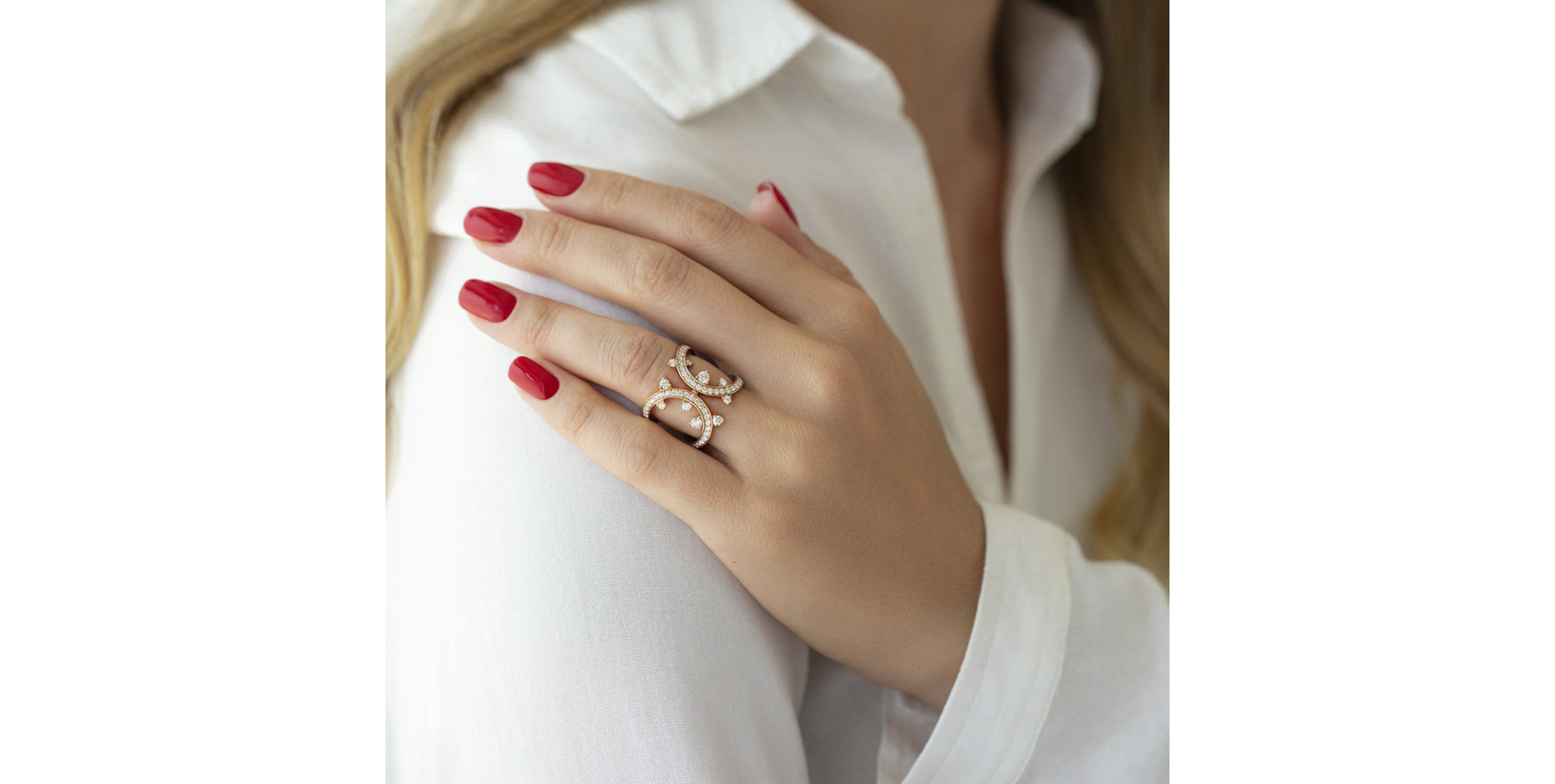 Prsten s diamanty Goddess Treasure