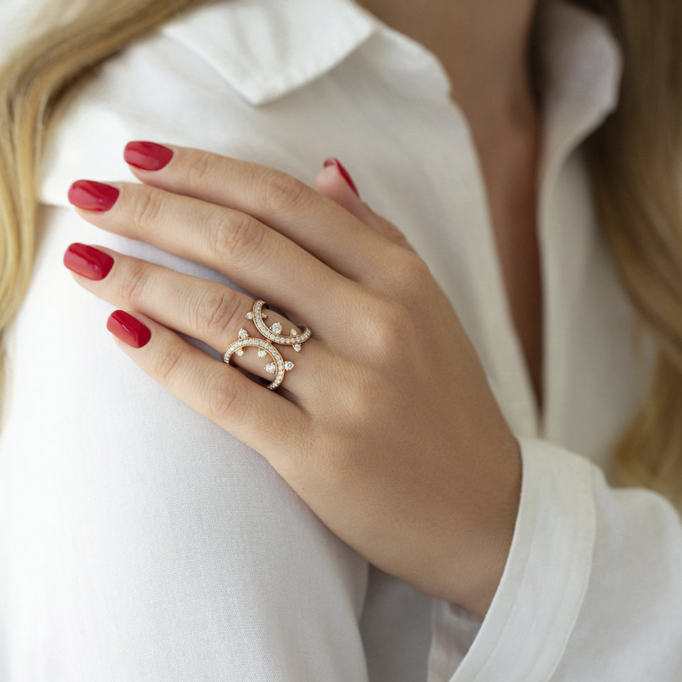 Prsten s diamanty Goddess Treasure