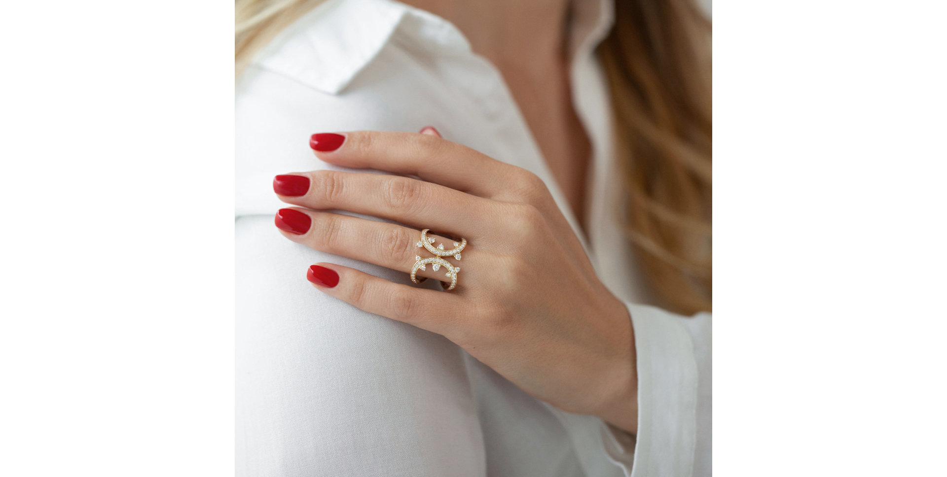 Prsten s diamanty Goddess Treasure