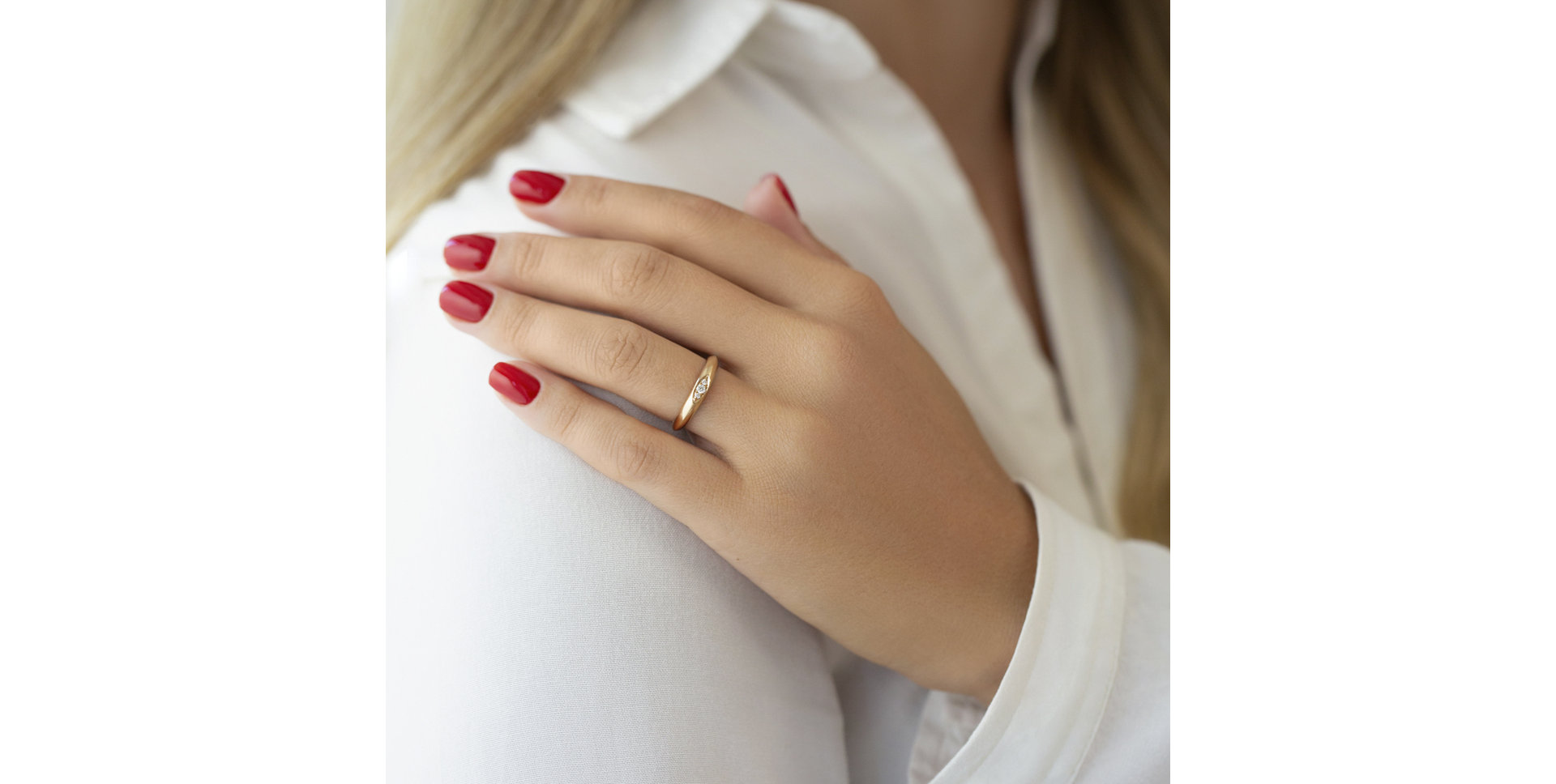 Prsten s diamanty Marsala