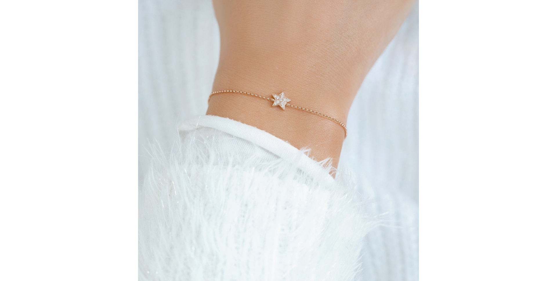 Náramek s hnědými diamanty Night Message