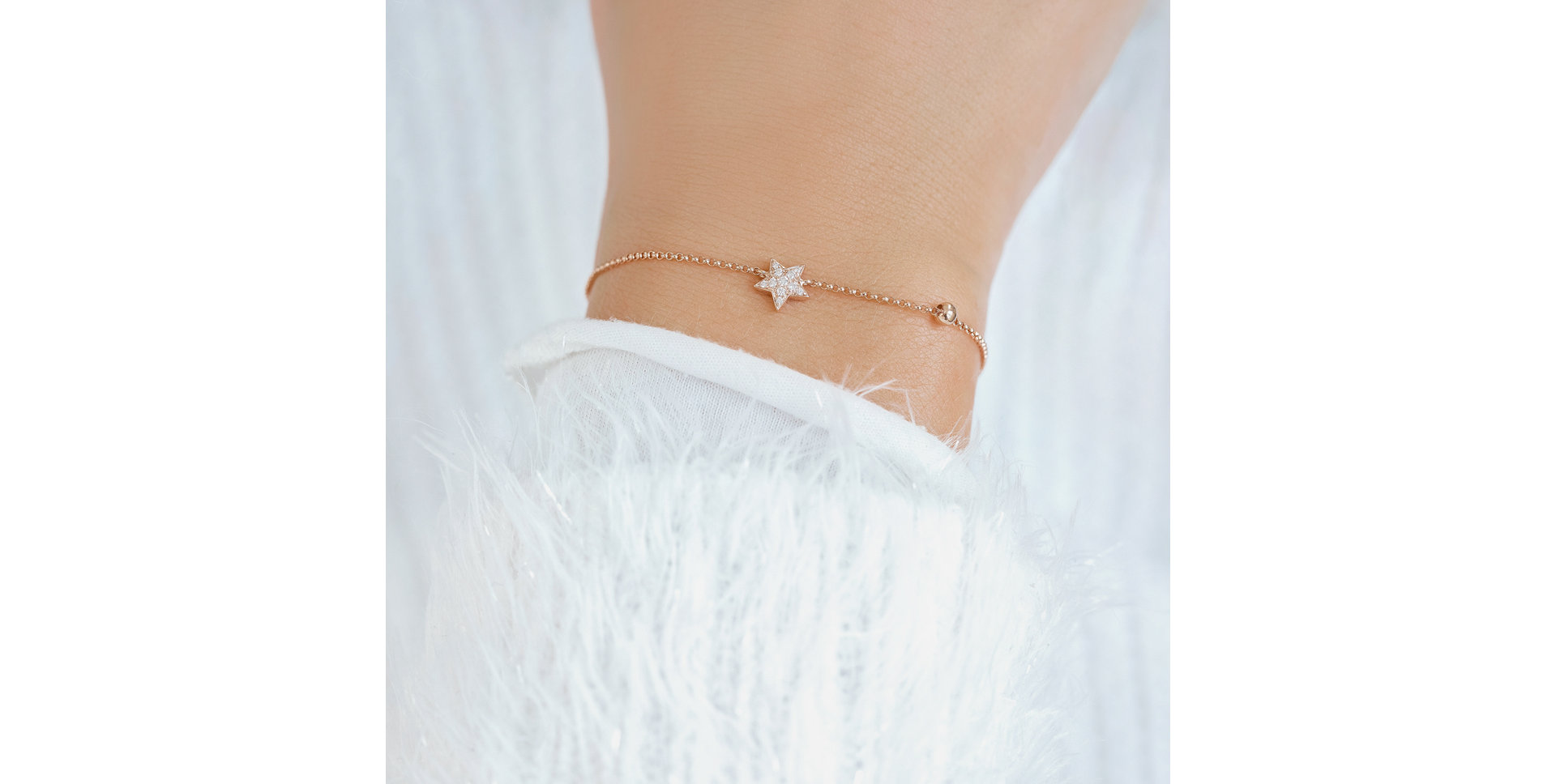 Náramek s hnědými diamanty Heaven Message