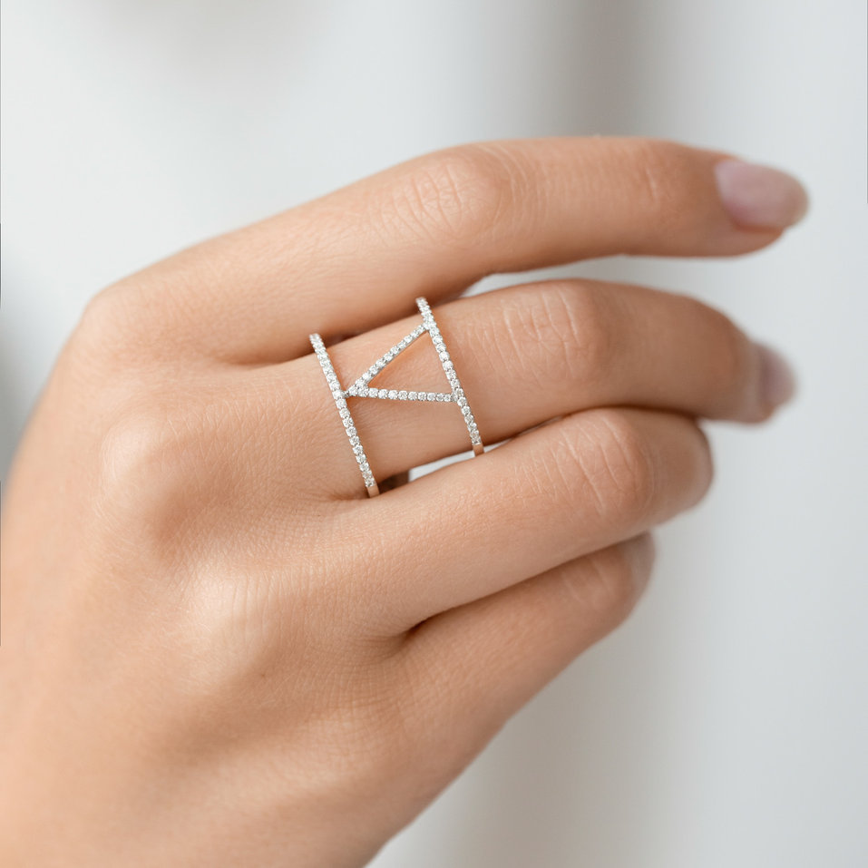 Prsten s diamanty Victory Line