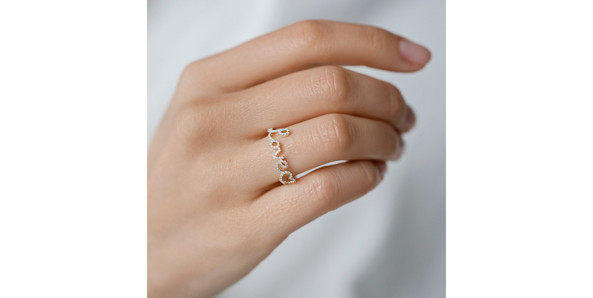 Prsten s diamanty Love