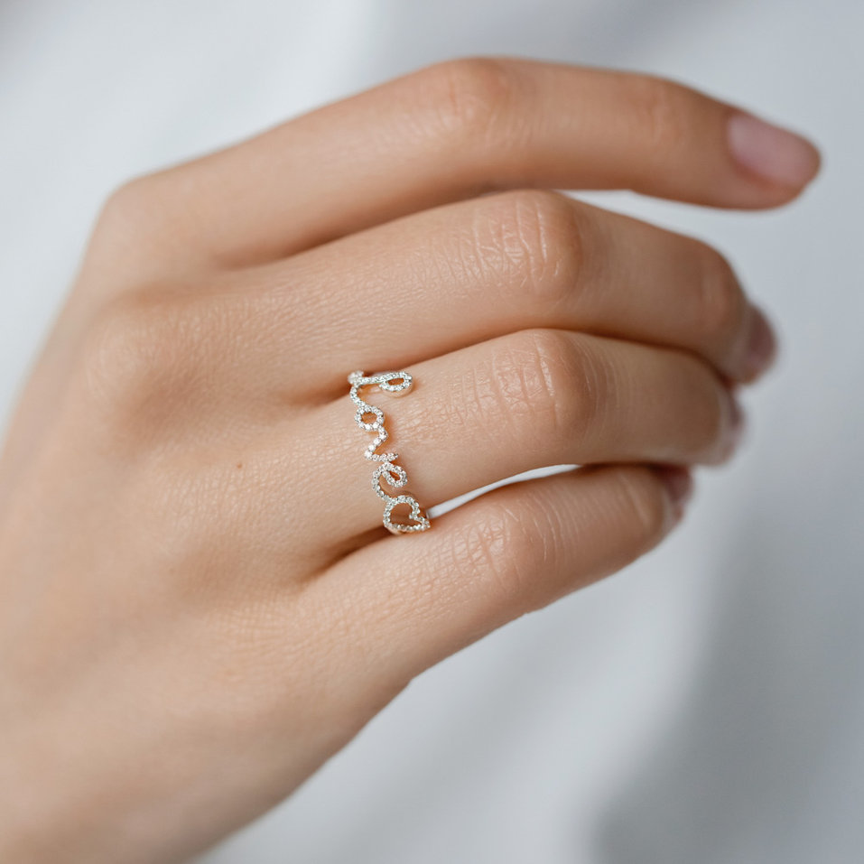 Prsten s diamanty Love