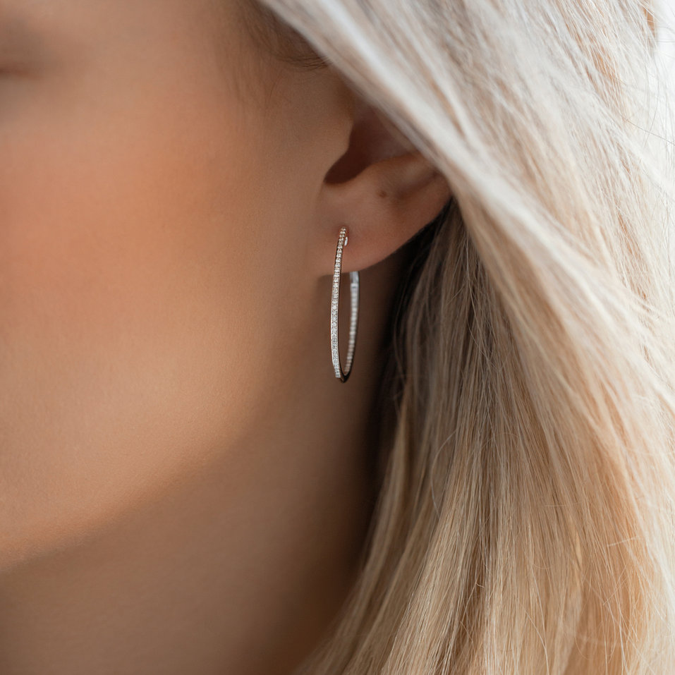 Náušnice s diamanty Eternity Gleam