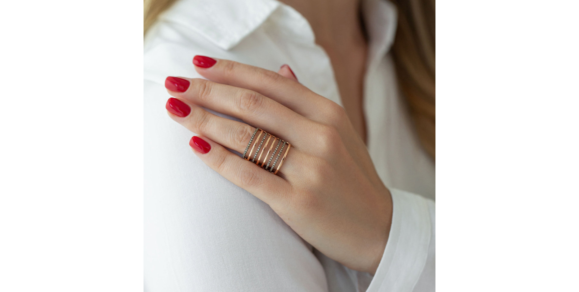 Prsten s hnědými diamanty Miracle Infinity