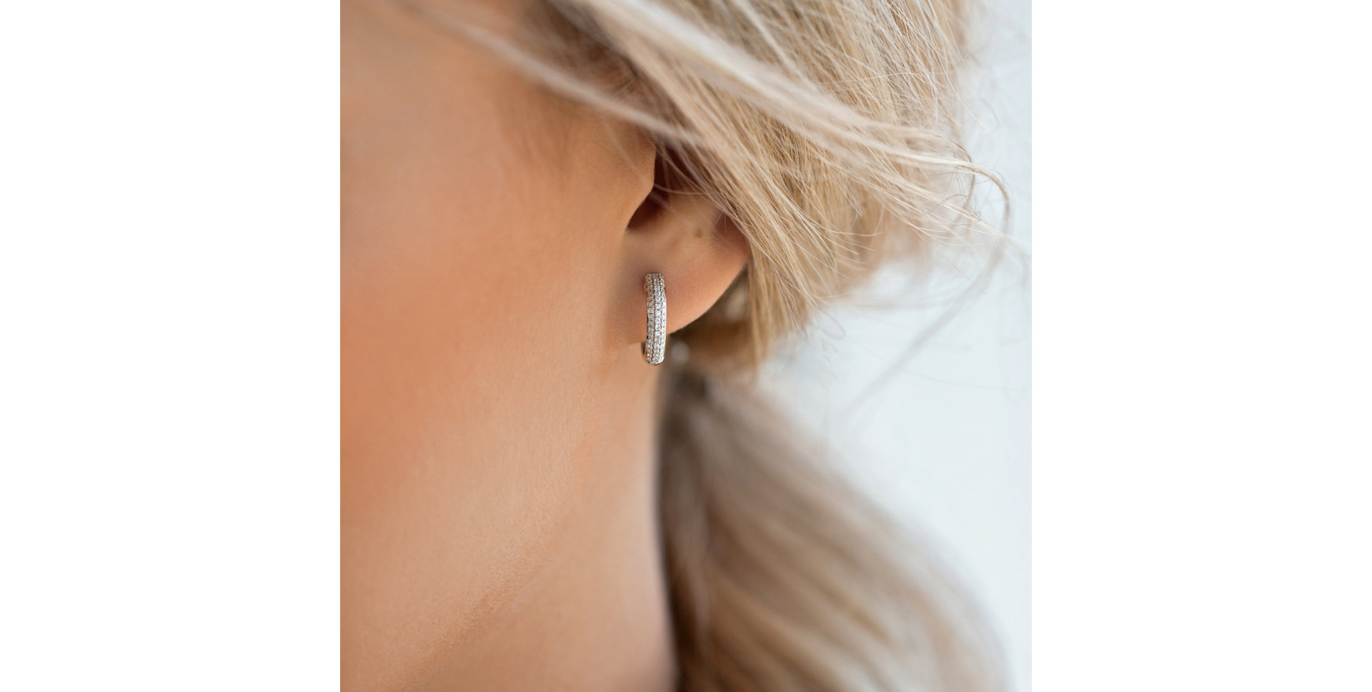 Náušnice s hnědými diamanty Eternity Melody