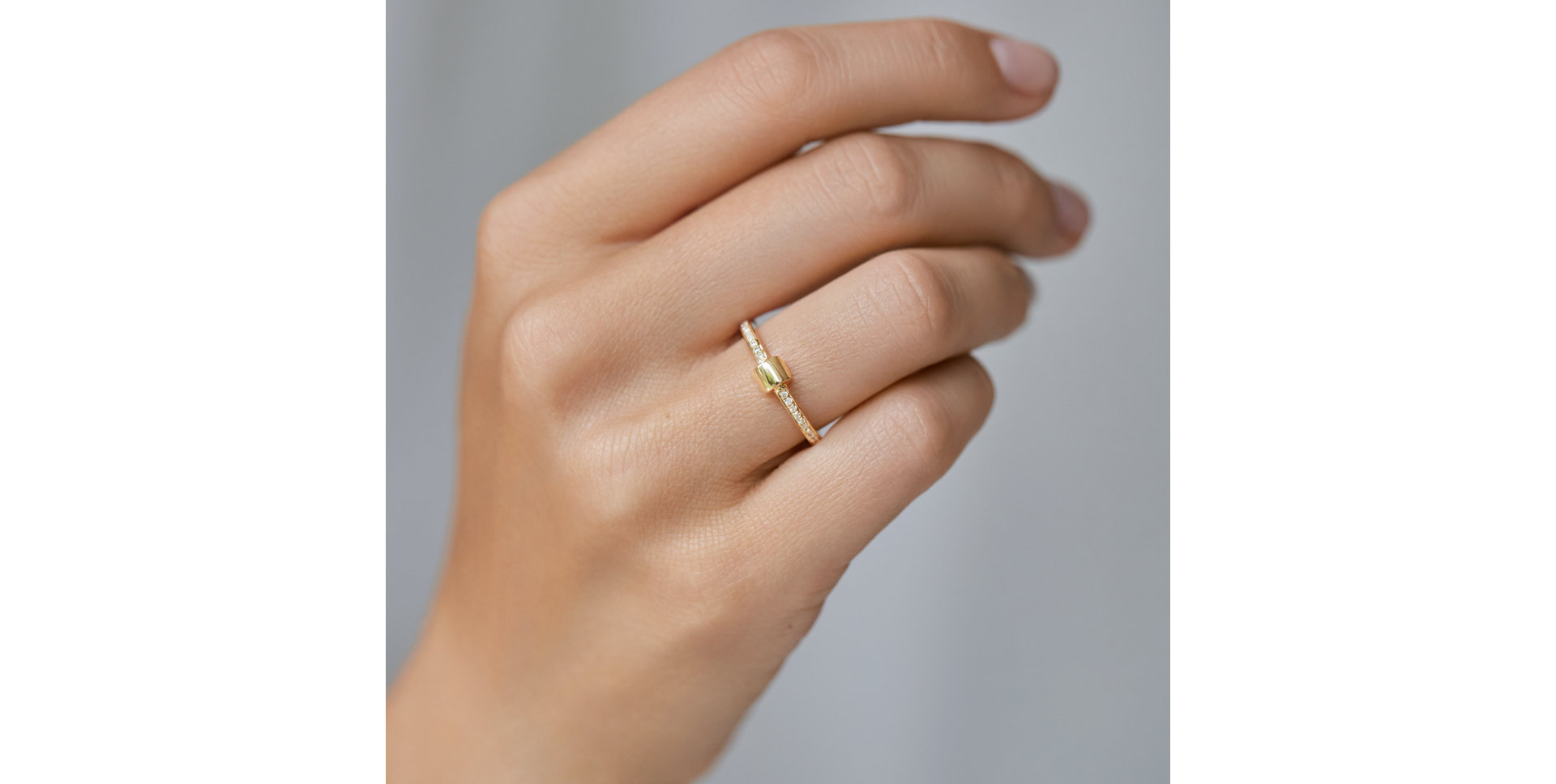 Prsten s hnědými diamanty Midnight Ray