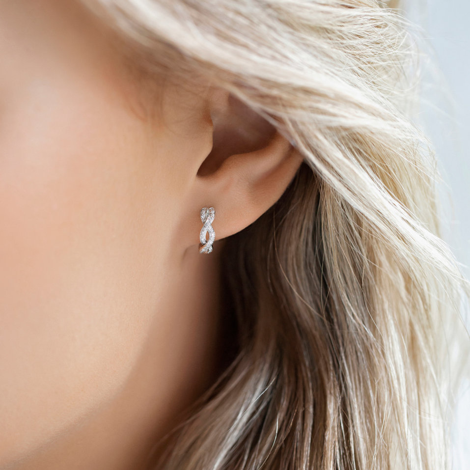 Náušnice s hnědými diamanty Dream Symphony