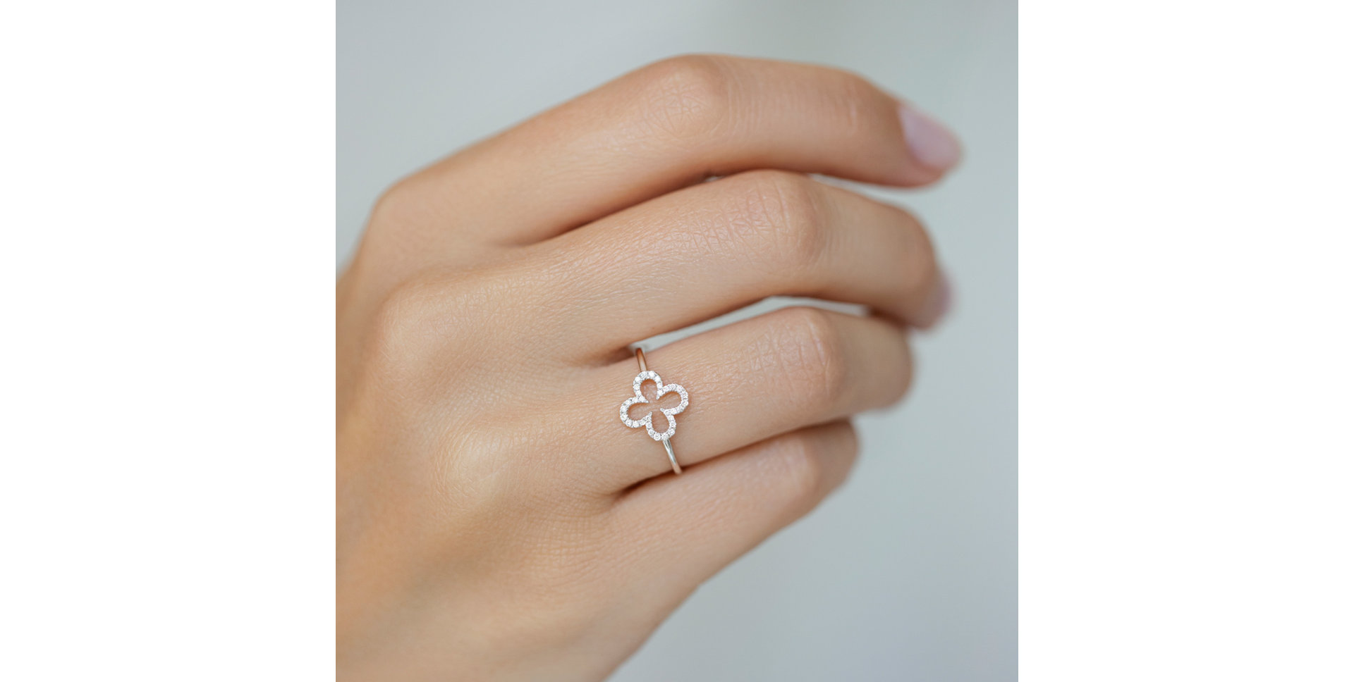 Prsten s diamanty Glittering Petals