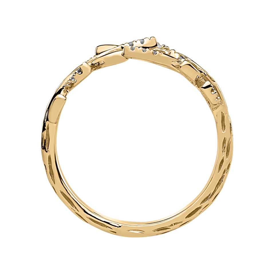 Prsten s diamanty Heavenly Leaves