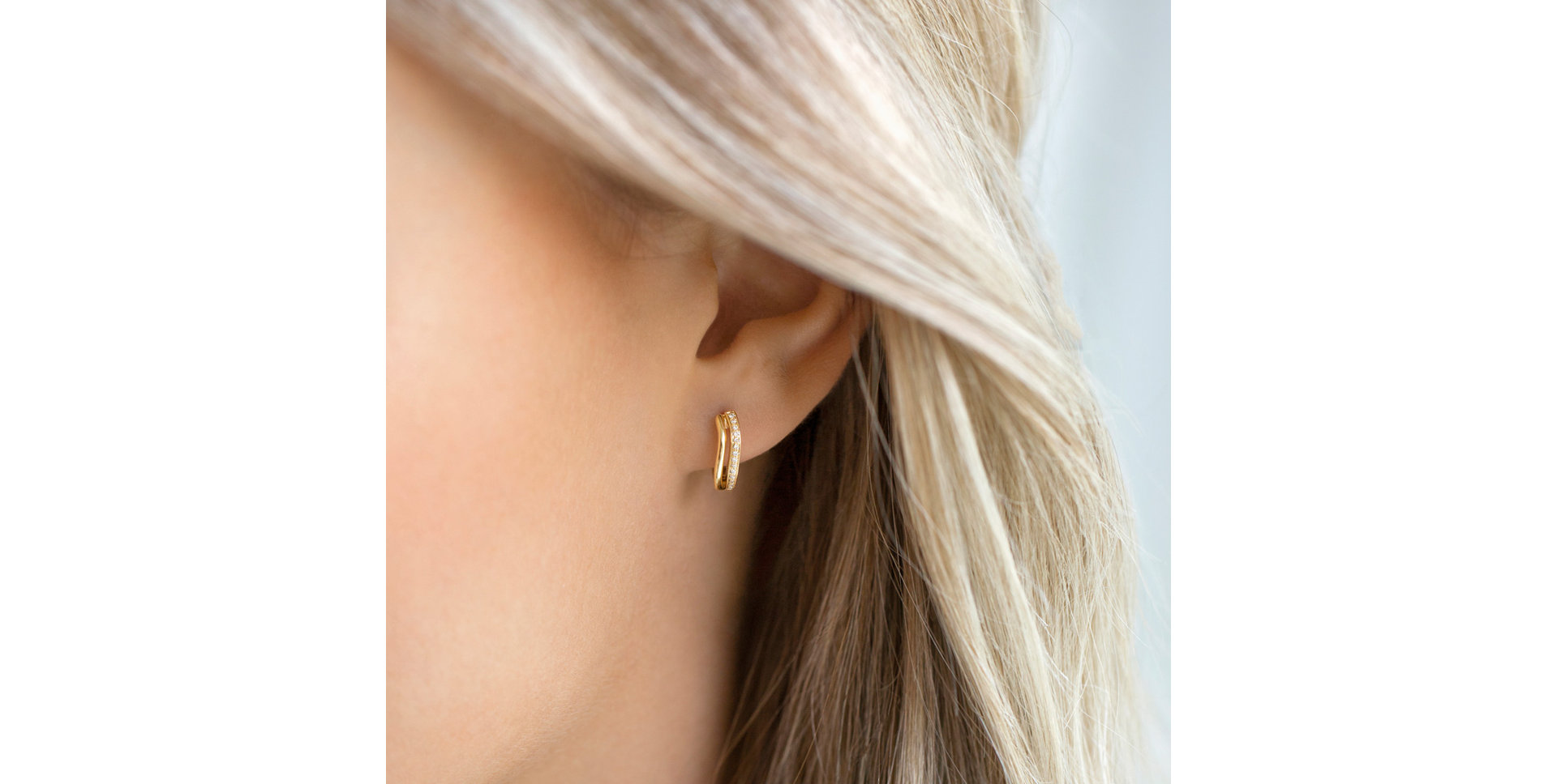 Náušnice s diamanty Brilliant Waves