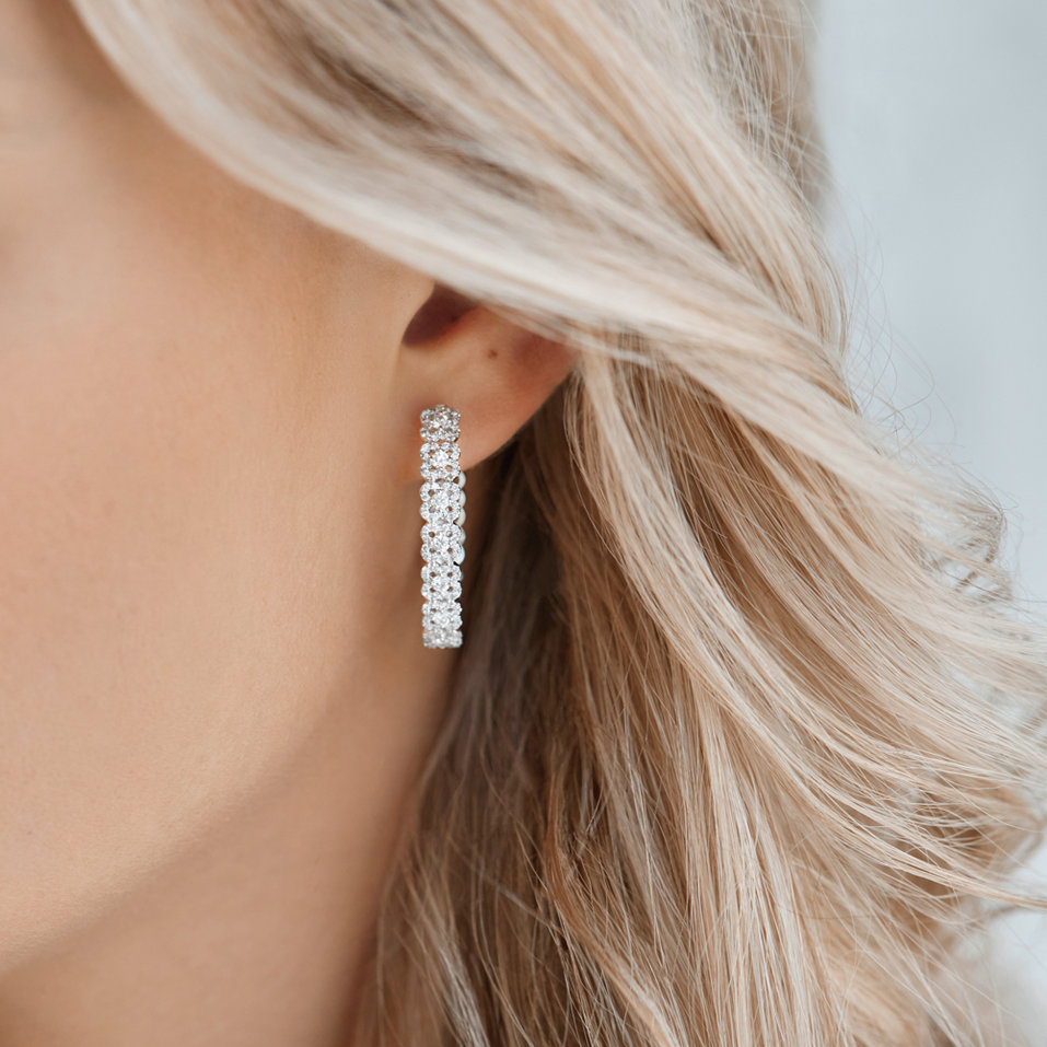 Náušnice s černými diamanty Charming Passion