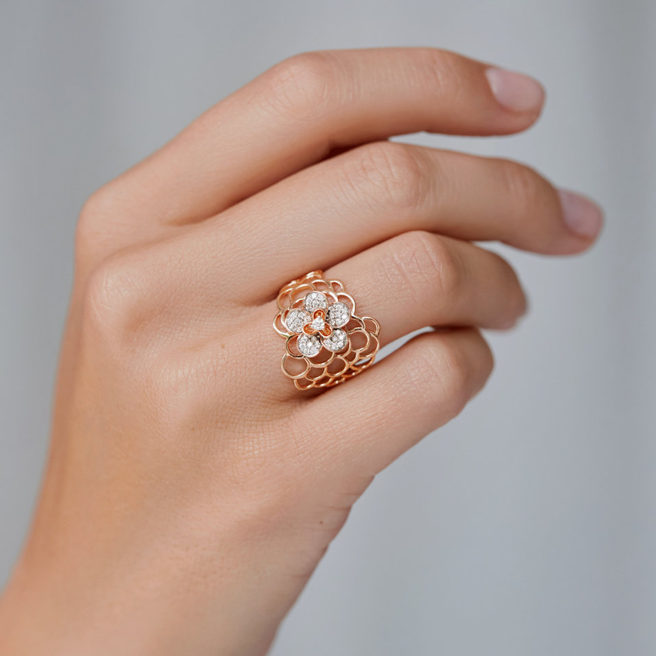 Prsten s diamanty Blooming Beauty