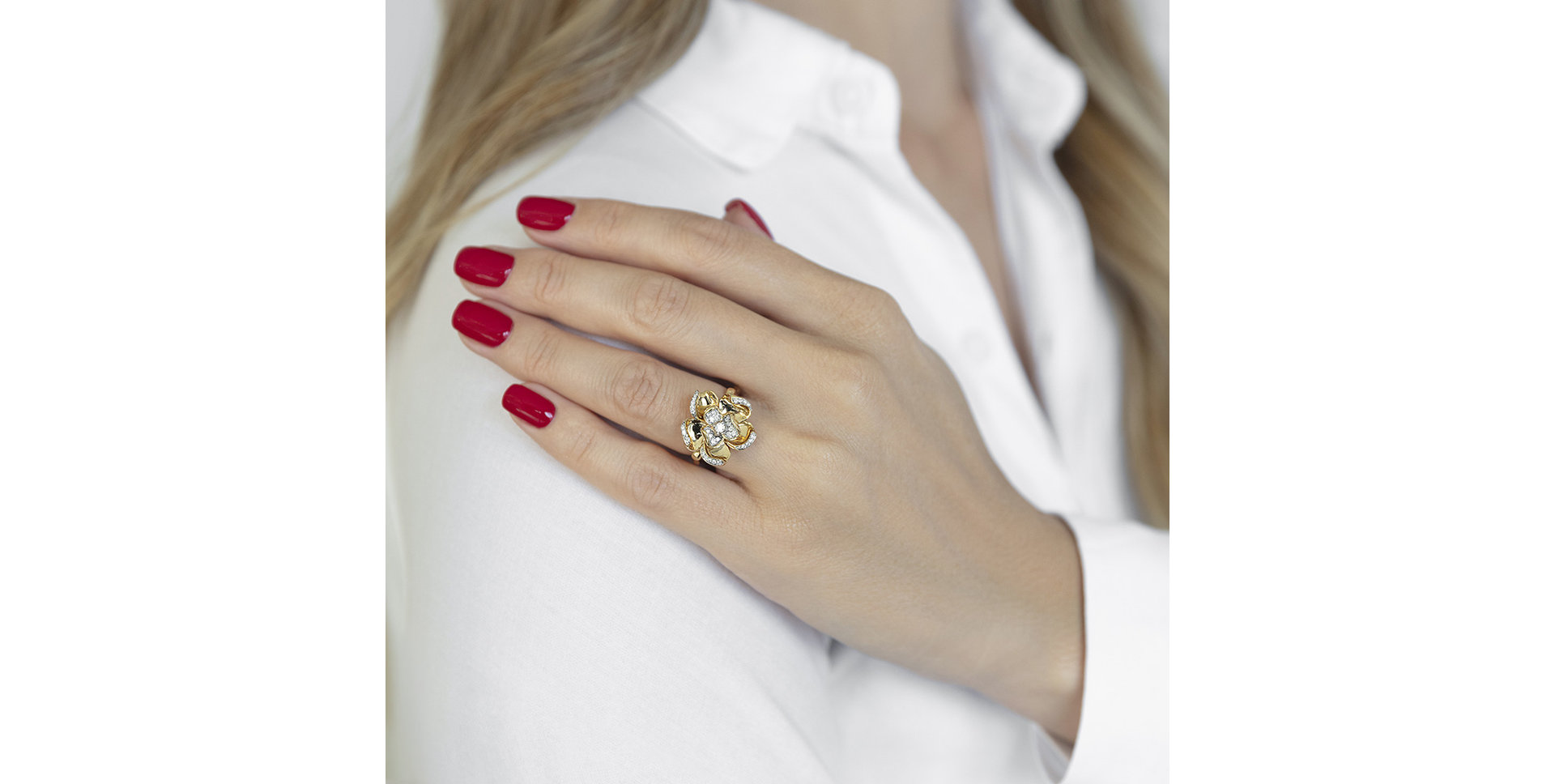 Prsten s diamanty Cherry Brandy