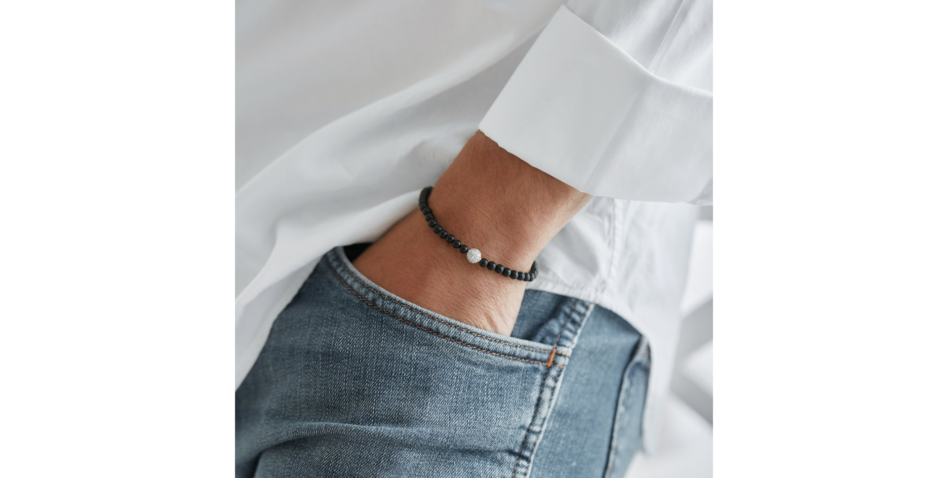 Náramek s diamanty a acháty Armel