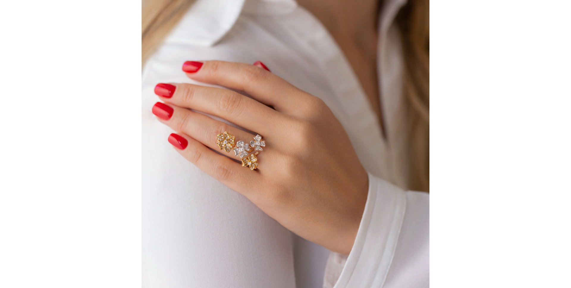 Prsten s diamanty Colorful Garden