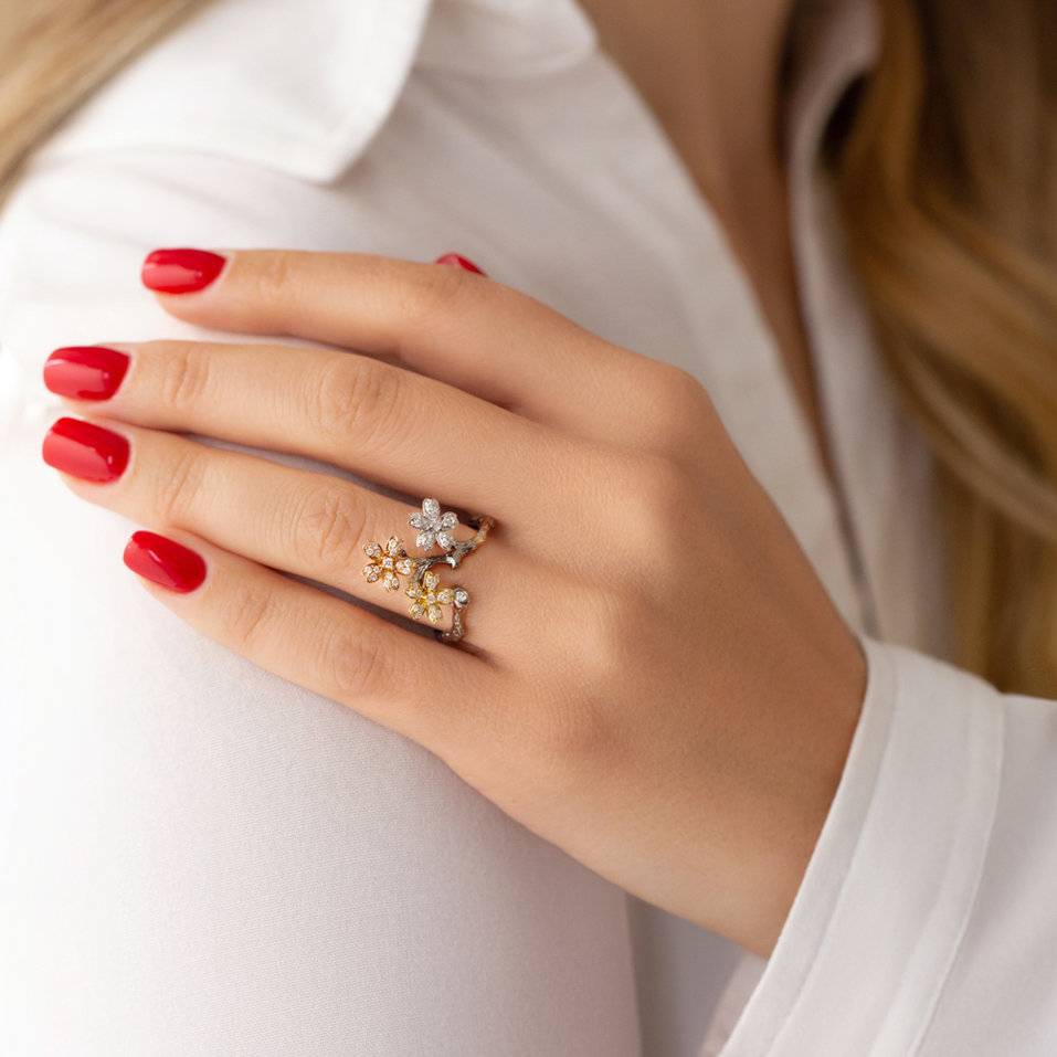 Prsten s diamanty Magic Garden