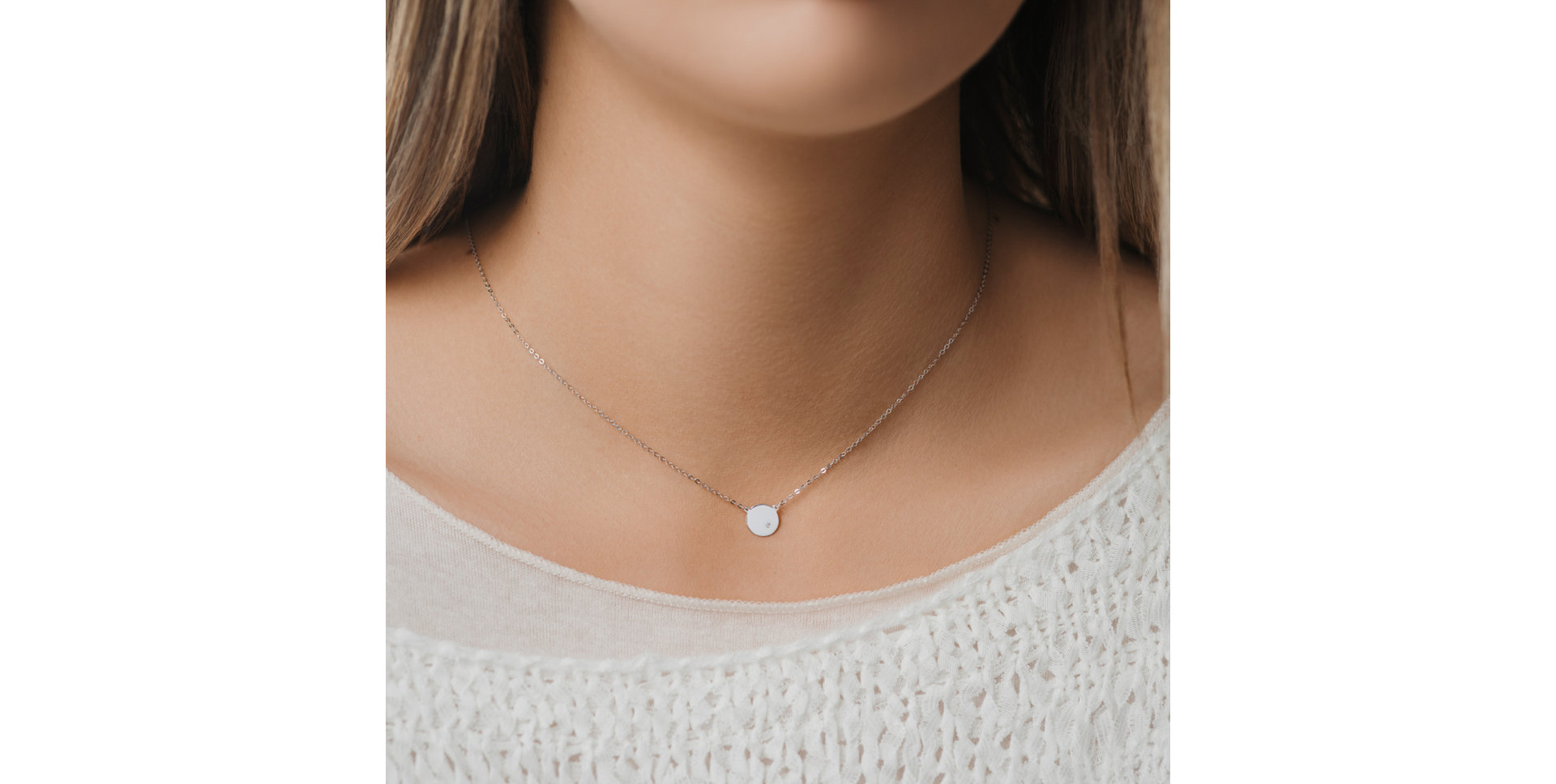 Náhrdelník s diamantem Moonlight