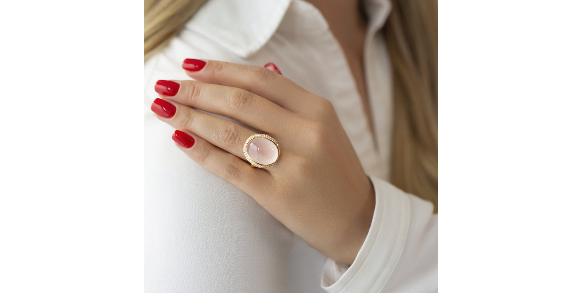 Prsten s ametystem a diamanty Moonlight Romance