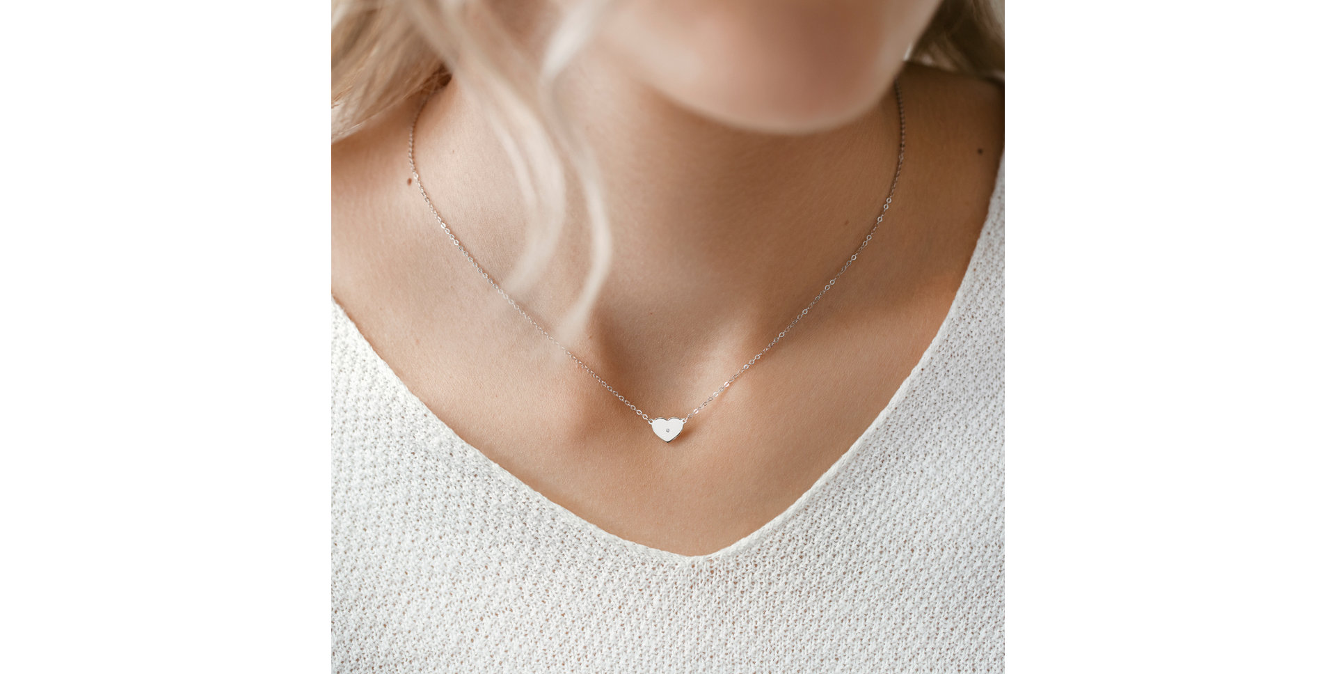 Náhrdelník s diamantem Lovely Heart