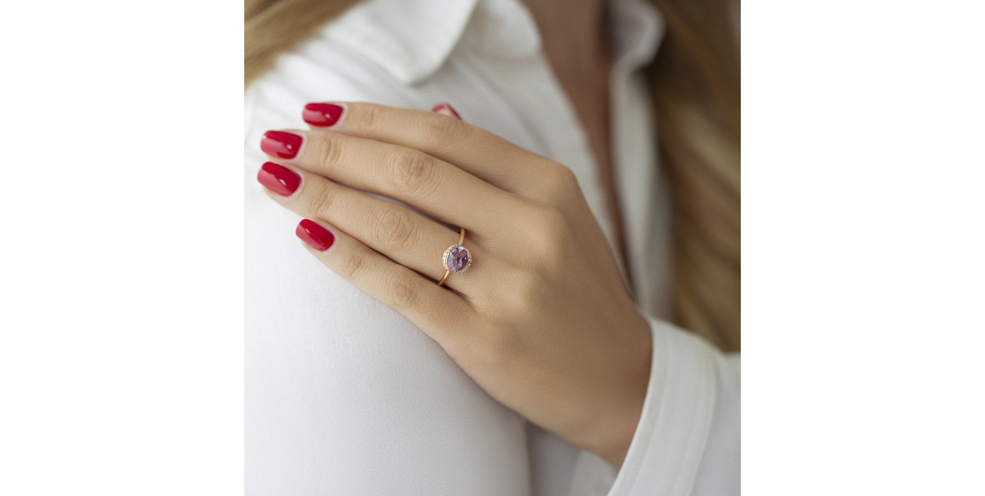 Prsten s diamanty a měsíčním kamenem Daydreaming