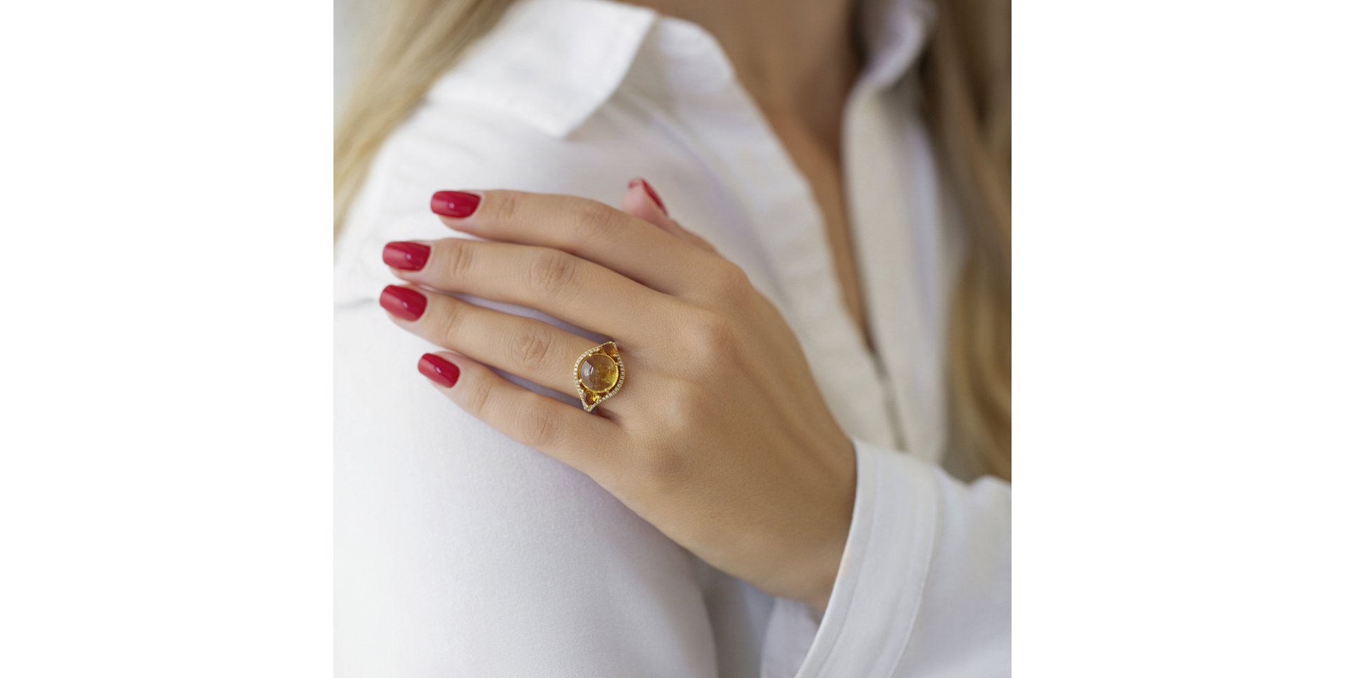 Prsten s turmalínem a diamanty Arabic Midnight