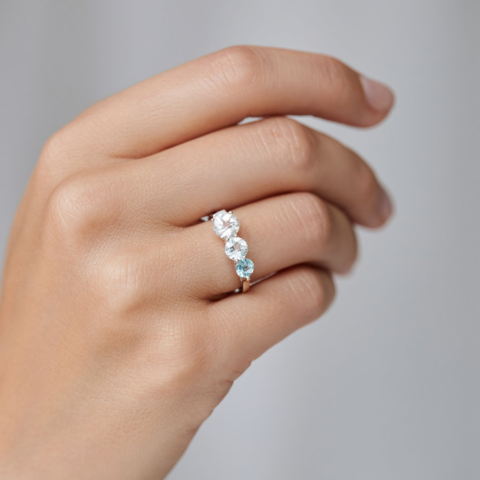 Prsten s topazy Tripple Bonbons