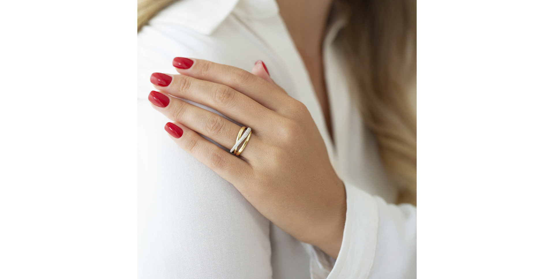 Prsten s diamanty Double Joy