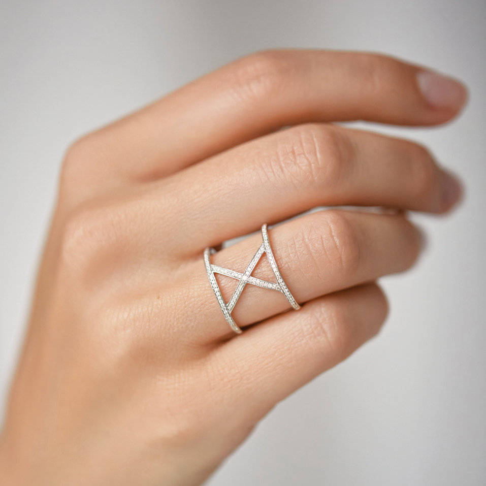 Prsten s diamanty Silent Hymn