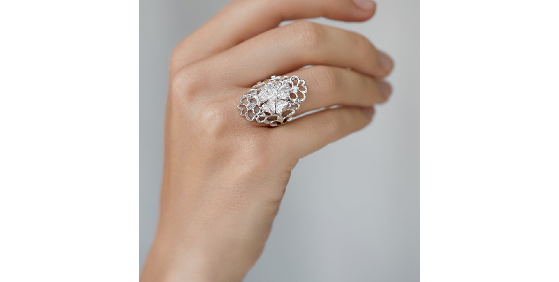 Prsten s diamanty Luxury Garden