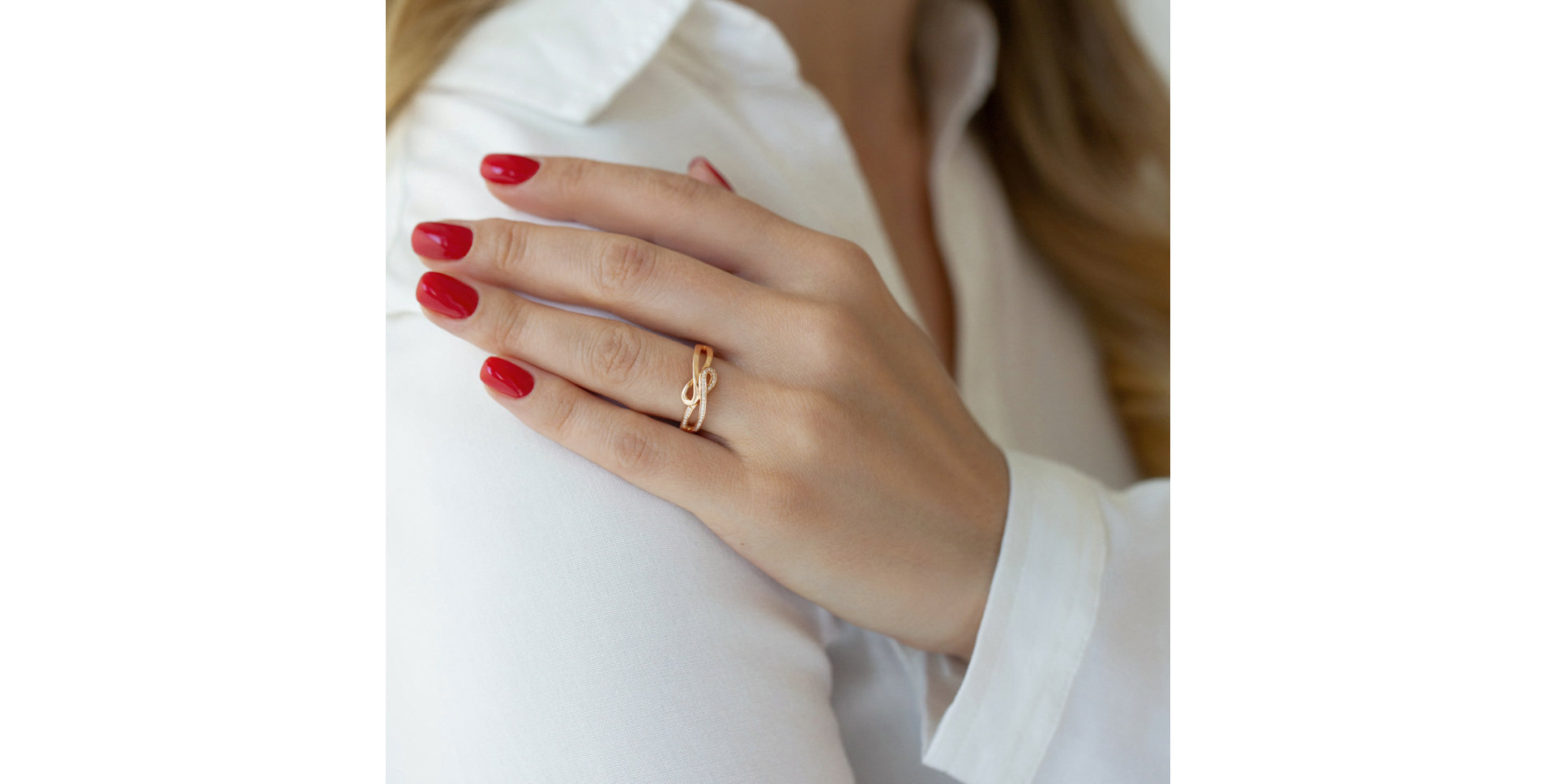 Prsten s diamanty Shiny Endlessness