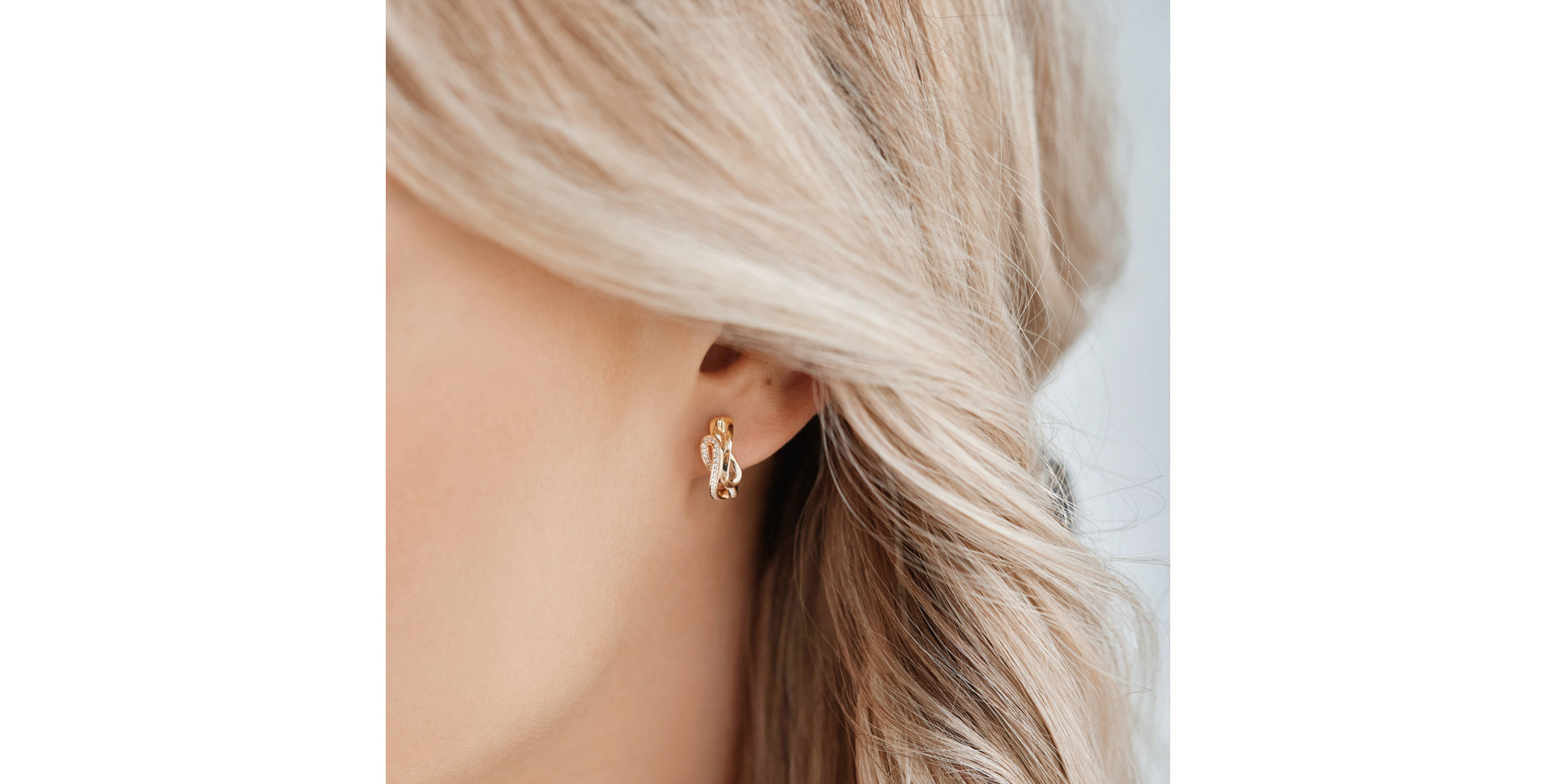 Náušnice s diamanty Double Infinity