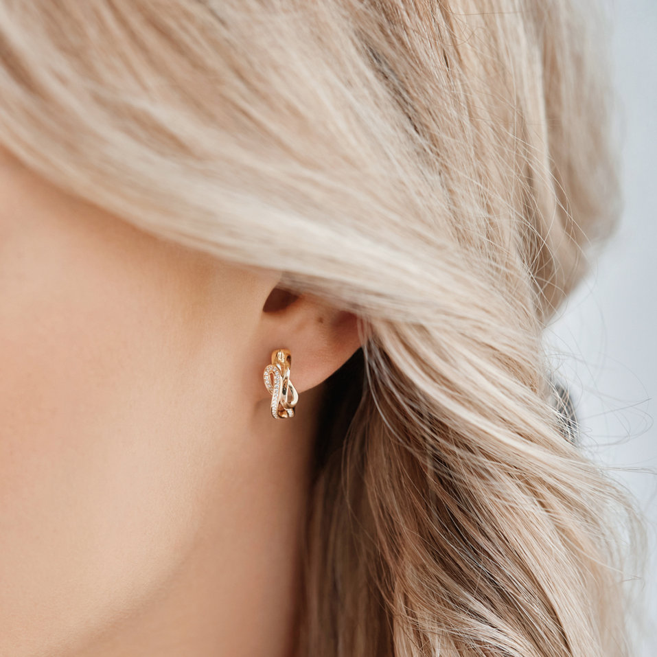 Náušnice s diamanty Double Infinity