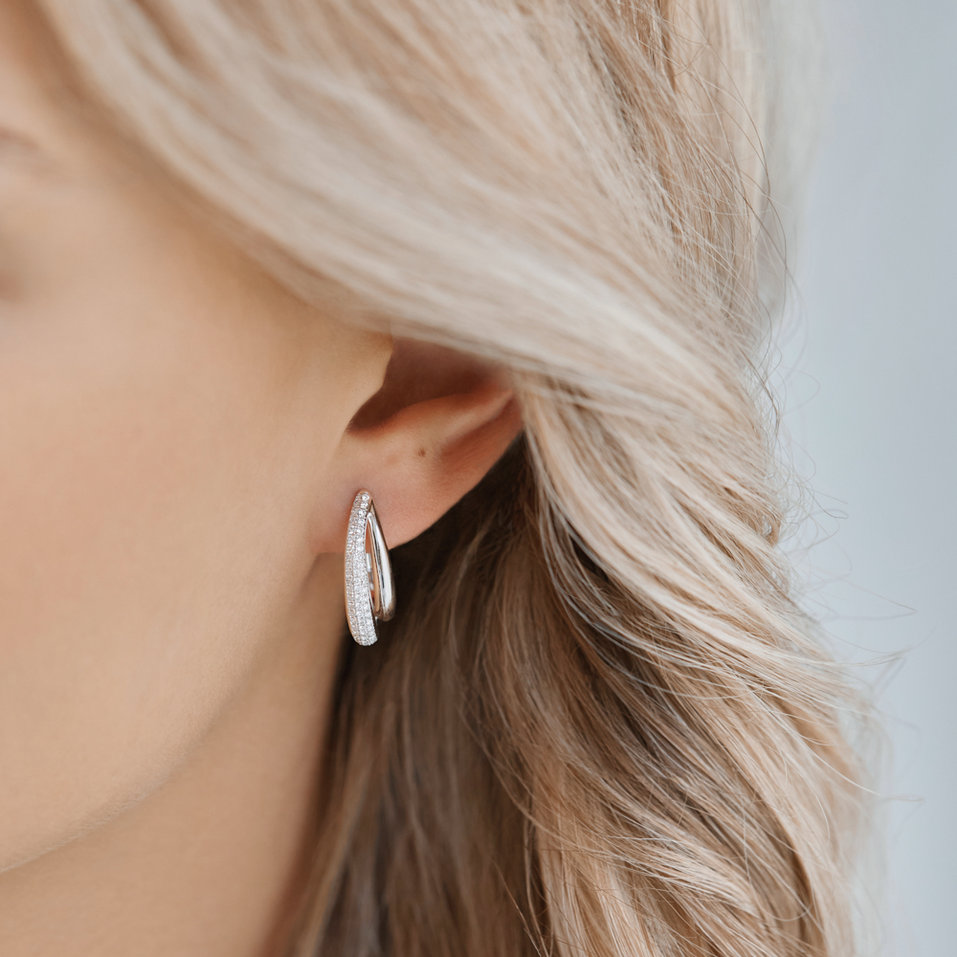 Náušnice s diamanty Shiny Teardrop