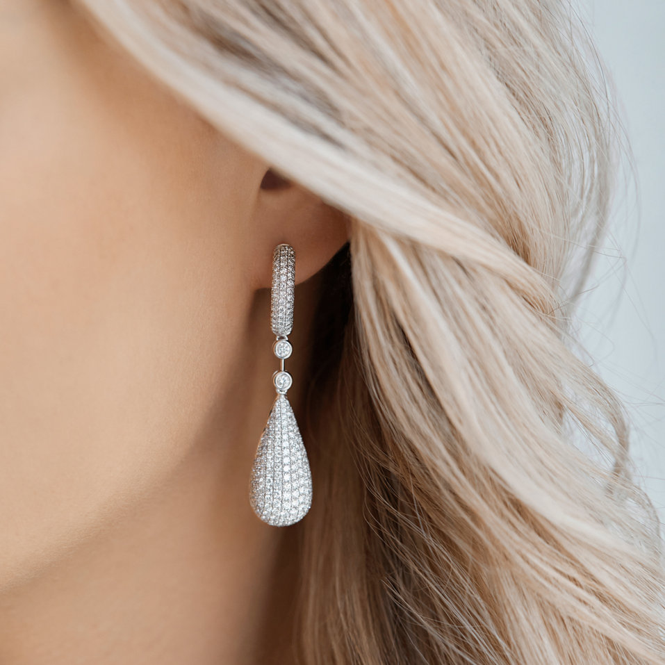 Náušnice s diamanty Festive Drops