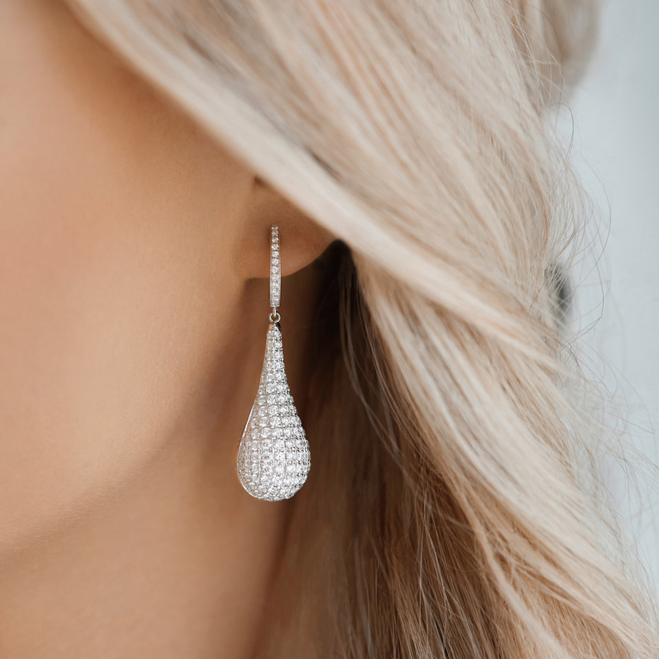 Náušnice s diamanty Inferno Tears