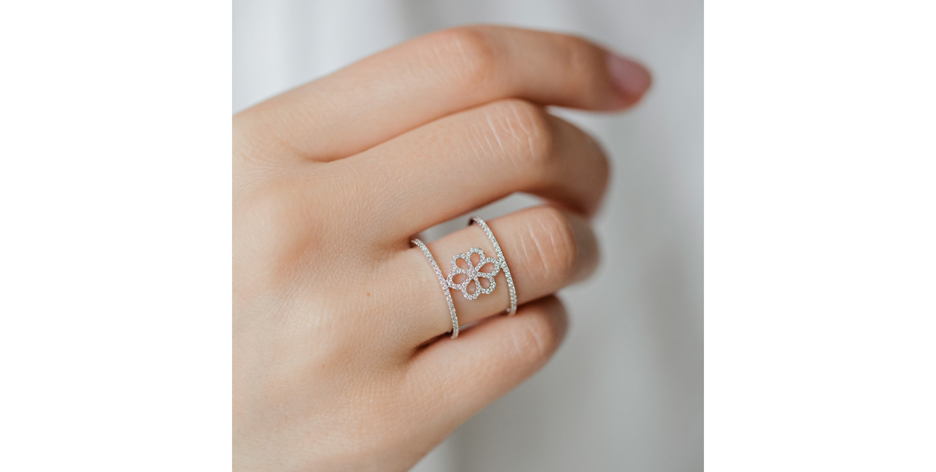 Prsten s diamanty Glamour Flower