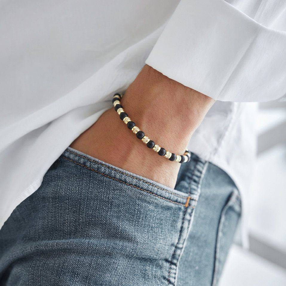 Náramek s diamanty a acháty Essential Shine