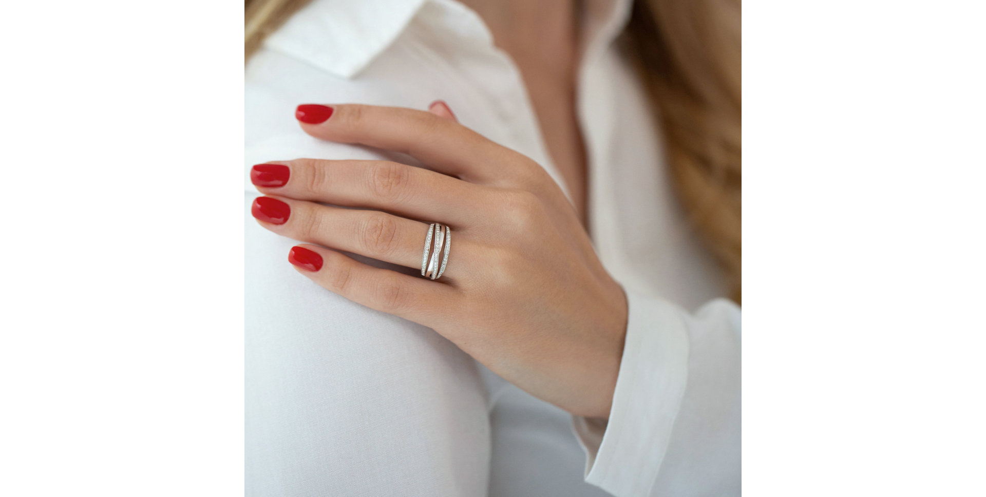 Prsten s diamanty Sparkle Swirl