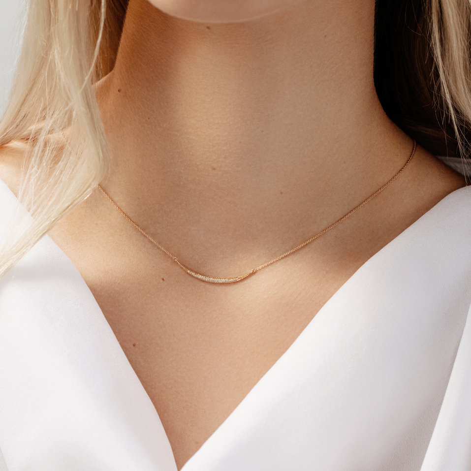 Náhrdelník s diamanty Line