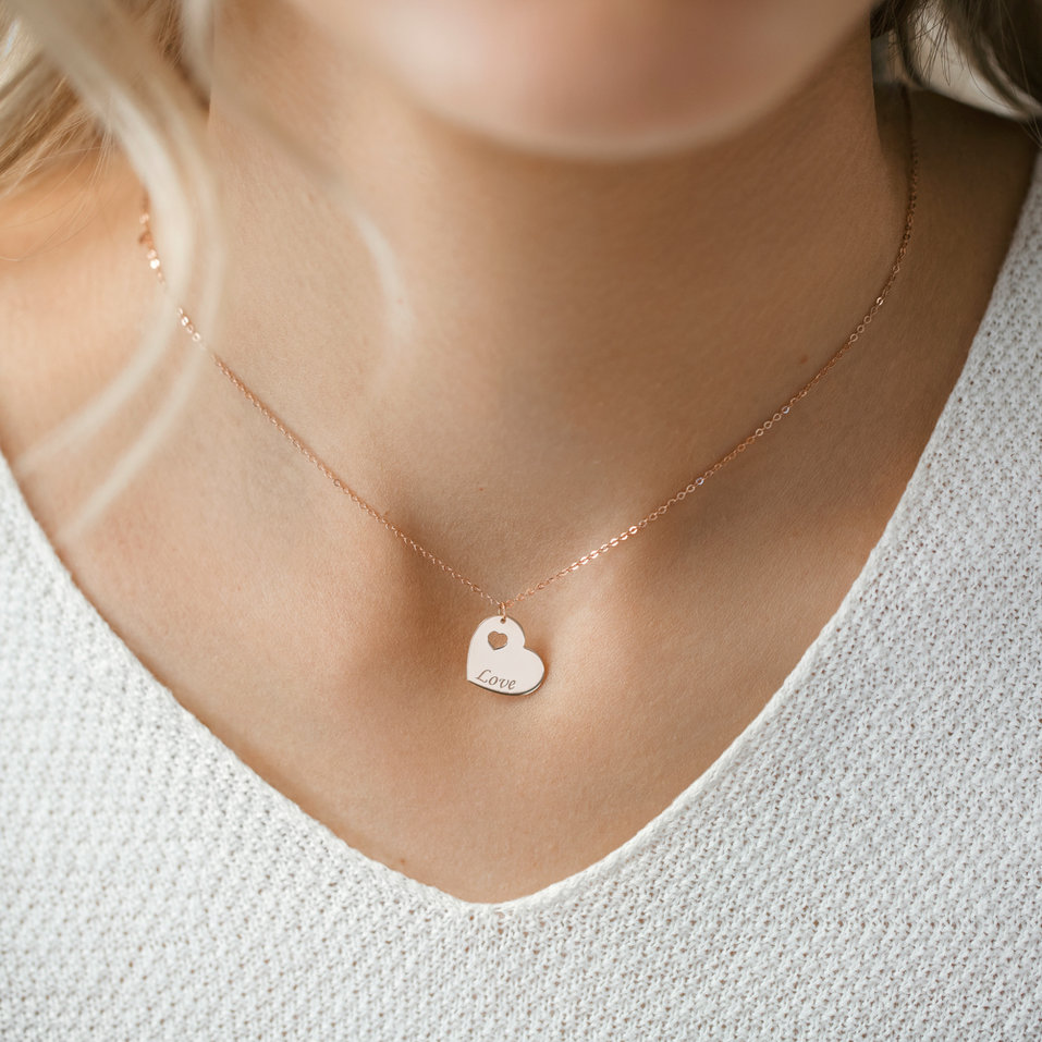 Náhrdelník s diamantem Double Love