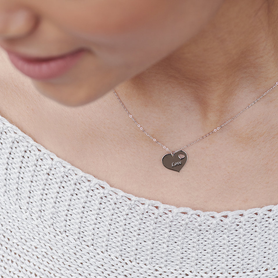 Náhrdelník s diamantem Double Love