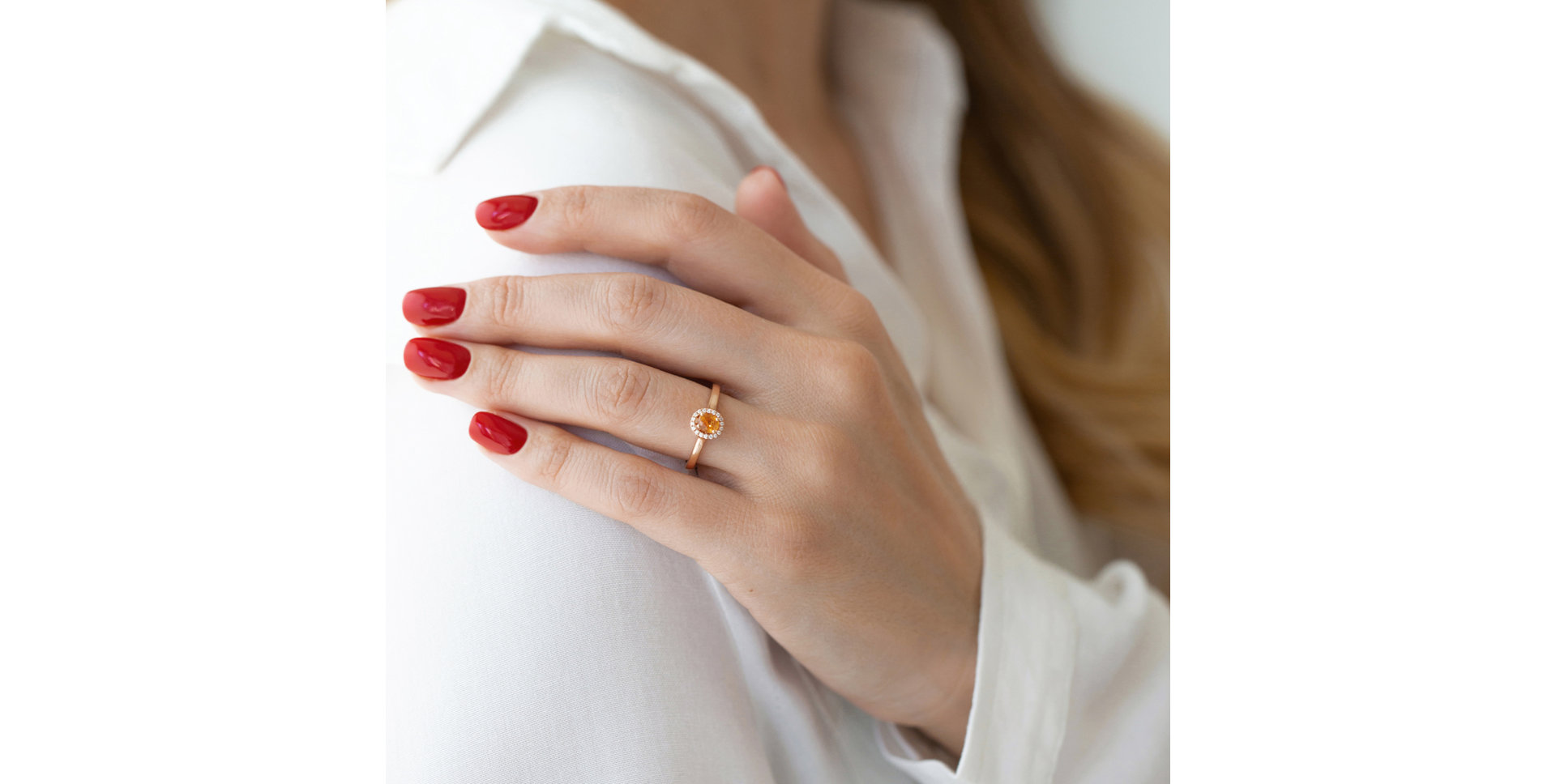 Prsten se safírem a diamanty Sapphire Sin