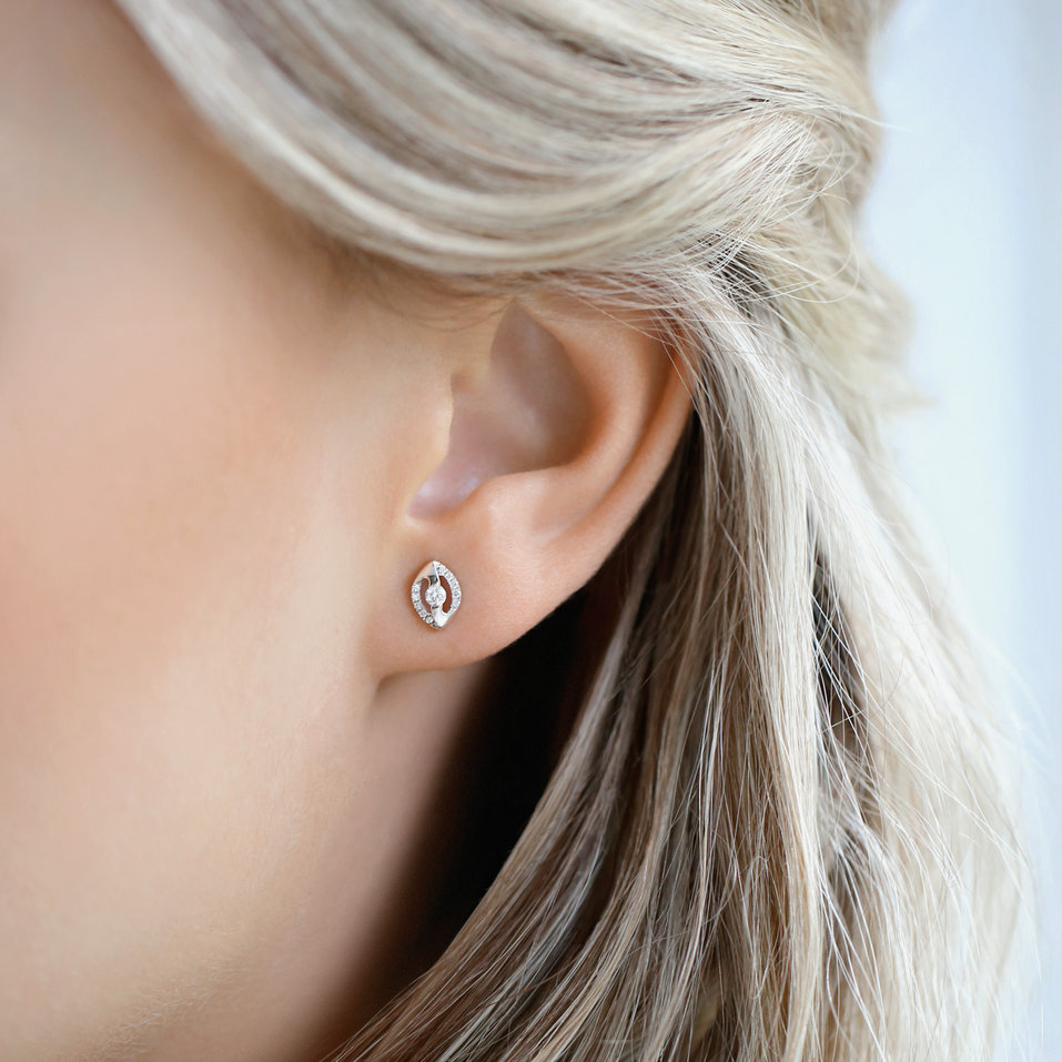 Náušnice s diamanty Shiny Eye