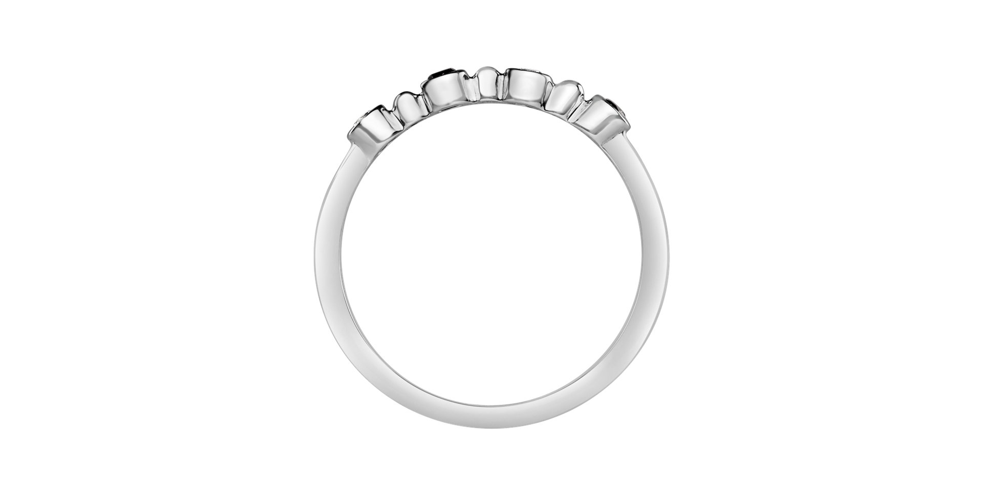 Prsten s černými a bílými diamanty Simplicity