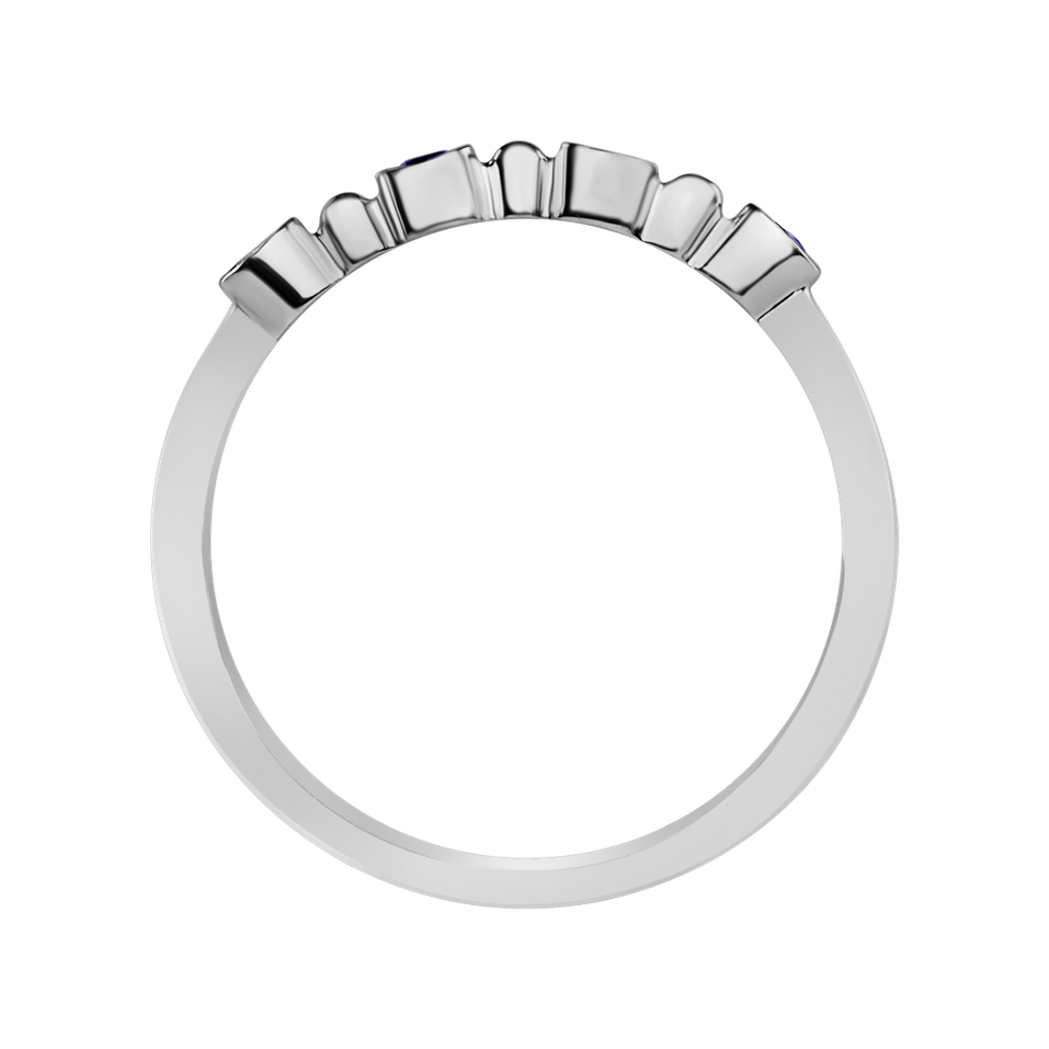 Prsten s diamanty a safíry Simplicity