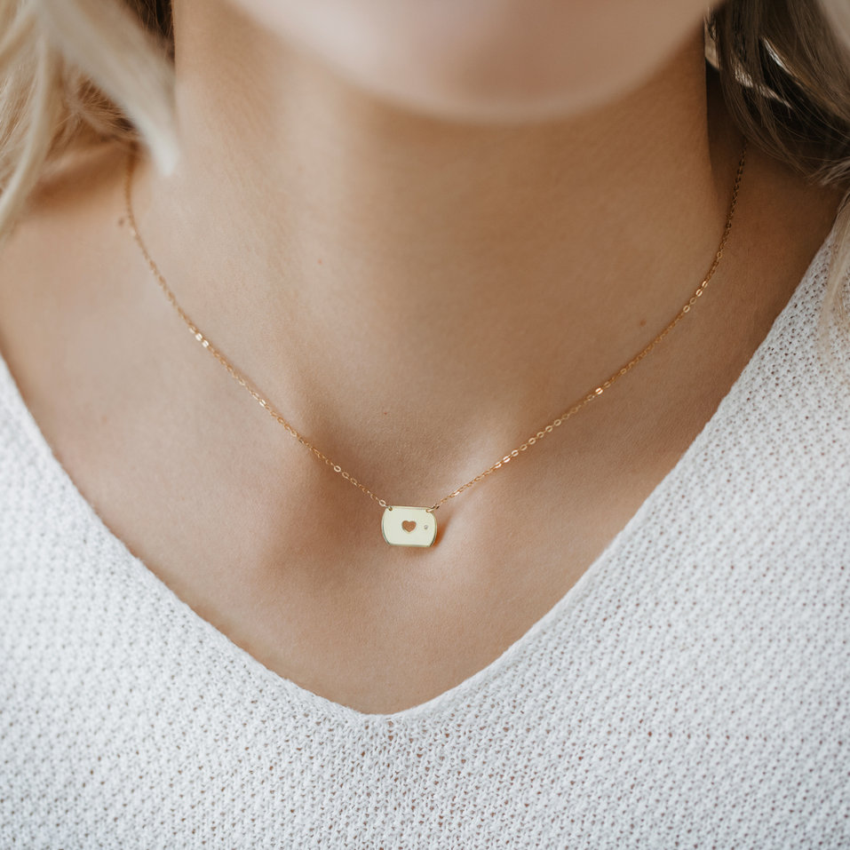 Náhrdelník s diamantem Military Love